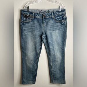 Vanilla Star Cool Denim Women's Light Blue Jeans  Straight Leg Size 15 (38X27)